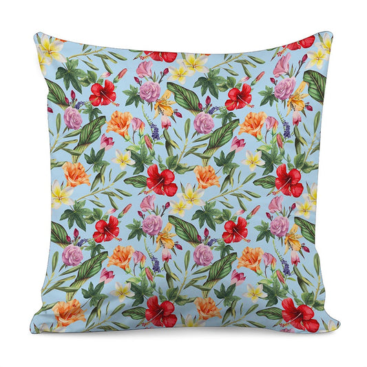 Hibiscus Flower Floral Pattern Print Pillow Cover