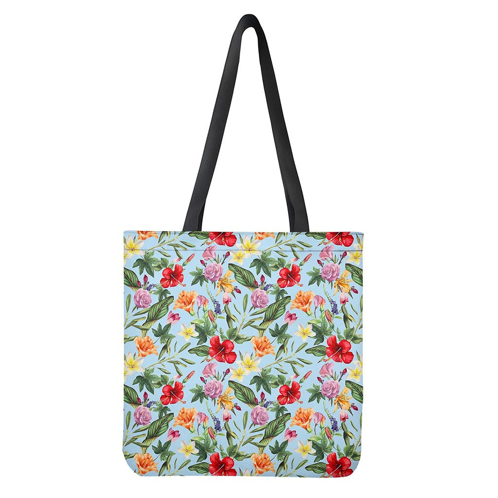 Hibiscus Flower Floral Pattern Print Tote Bag