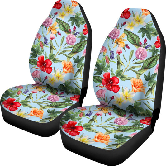 Hibiscus Flower Floral Pattern Print Universal Fit Car Seat Covers
