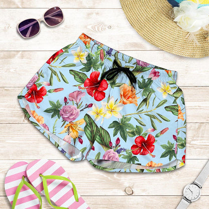 Hibiscus Flower Floral Pattern Print Women's Shorts