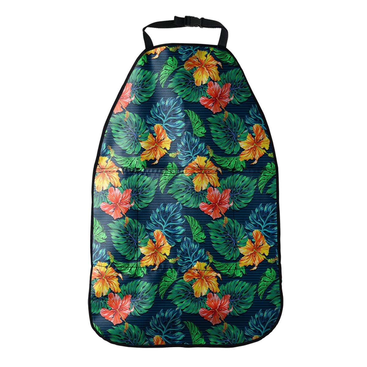 Hibiscus Monstera Hawaii Pattern Print Car Seat Organizers