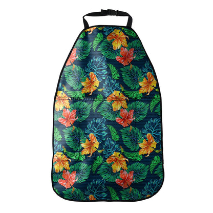 Hibiscus Monstera Hawaii Pattern Print Car Seat Organizers