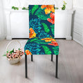 Hibiscus Monstera Hawaii Pattern Print Dining Chair Slipcover