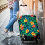 Hibiscus Monstera Hawaii Pattern Print Luggage Cover GearFrost