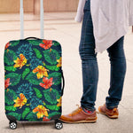 Hibiscus Monstera Hawaii Pattern Print Luggage Cover GearFrost