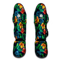 Hibiscus Monstera Hawaii Pattern Print Muay Thai Shin Guards