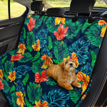 Hibiscus Monstera Hawaii Pattern Print Pet Car Back Seat Cover