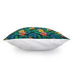 Hibiscus Monstera Hawaii Pattern Print Pillow Cover