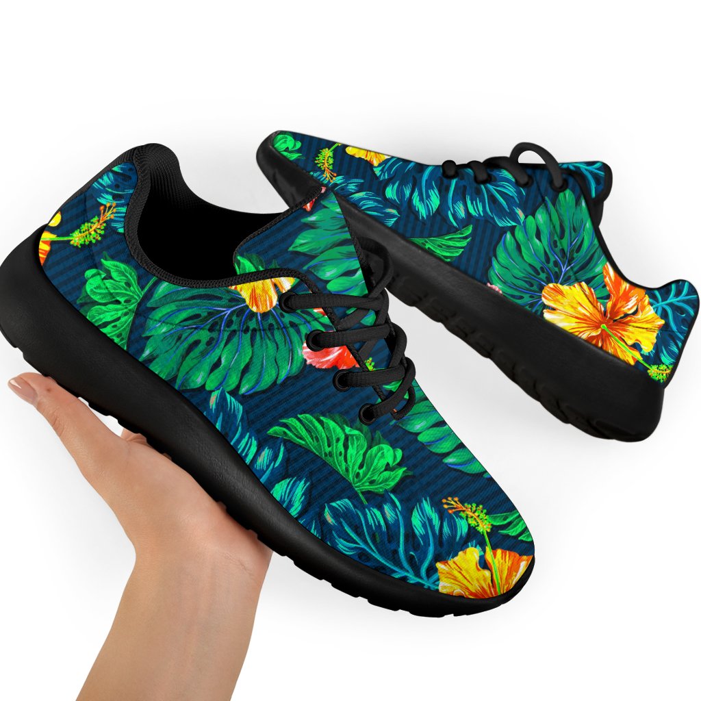 Hibiscus Monstera Hawaii Pattern Print Sport Shoes GearFrost