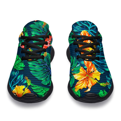 Hibiscus Monstera Hawaii Pattern Print Sport Shoes GearFrost