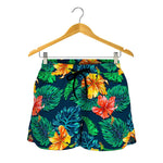 Hibiscus Monstera Hawaii Pattern Print Women's Shorts