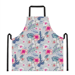 Hibiscus Orchids Hawaii Pattern Print Apron