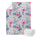 Hibiscus Orchids Hawaii Pattern Print Blanket