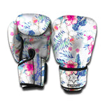 Hibiscus Orchids Hawaii Pattern Print Boxing Gloves