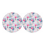 Hibiscus Orchids Hawaii Pattern Print Car Coasters
