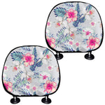Hibiscus Orchids Hawaii Pattern Print Car Headrest Covers