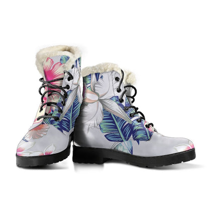 Hibiscus Orchids Hawaii Pattern Print Comfy Boots GearFrost
