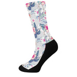 Hibiscus Orchids Hawaii Pattern Print Crew Socks