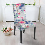 Hibiscus Orchids Hawaii Pattern Print Dining Chair Slipcover
