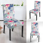 Hibiscus Orchids Hawaii Pattern Print Dining Chair Slipcover