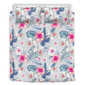 Hibiscus Orchids Hawaii Pattern Print Duvet Cover Bedding Set