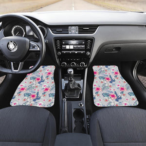 Hibiscus Orchids Hawaii Pattern Print Front and Back Car Floor Mats