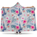Hibiscus Orchids Hawaii Pattern Print Hooded Blanket