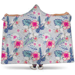 Hibiscus Orchids Hawaii Pattern Print Hooded Blanket
