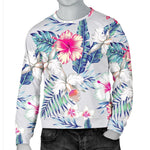 Hibiscus Orchids Hawaii Pattern Print Men's Crewneck Sweatshirt GearFrost