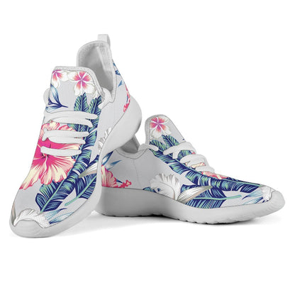 Hibiscus Orchids Hawaii Pattern Print Mesh Knit Shoes GearFrost