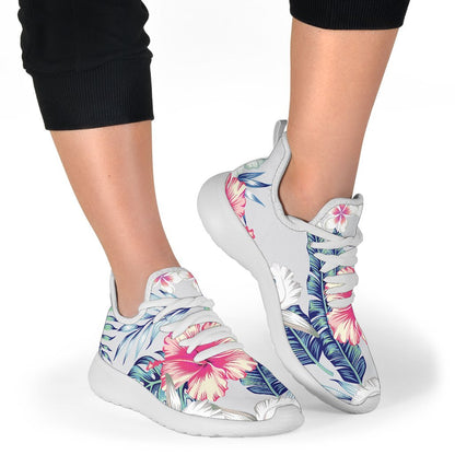 Hibiscus Orchids Hawaii Pattern Print Mesh Knit Shoes GearFrost