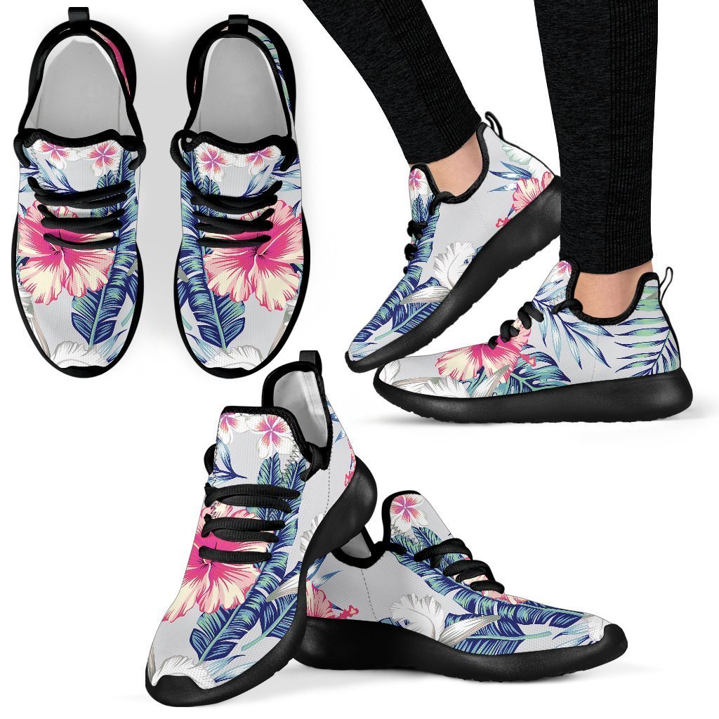 Hibiscus Orchids Hawaii Pattern Print Mesh Knit Shoes GearFrost