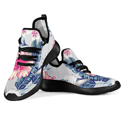 Hibiscus Orchids Hawaii Pattern Print Mesh Knit Shoes GearFrost