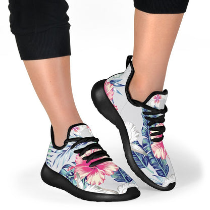 Hibiscus Orchids Hawaii Pattern Print Mesh Knit Shoes GearFrost