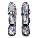 Hibiscus Orchids Hawaii Pattern Print Muay Thai Shin Guard