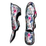 Hibiscus Orchids Hawaii Pattern Print Muay Thai Shin Guard
