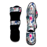 Hibiscus Orchids Hawaii Pattern Print Muay Thai Shin Guard