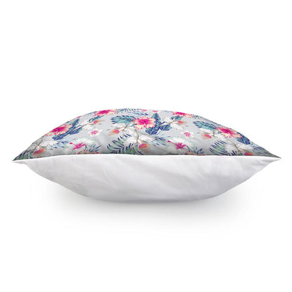 Hibiscus Orchids Hawaii Pattern Print Pillow Cover