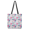 Hibiscus Orchids Hawaii Pattern Print Tote Bag