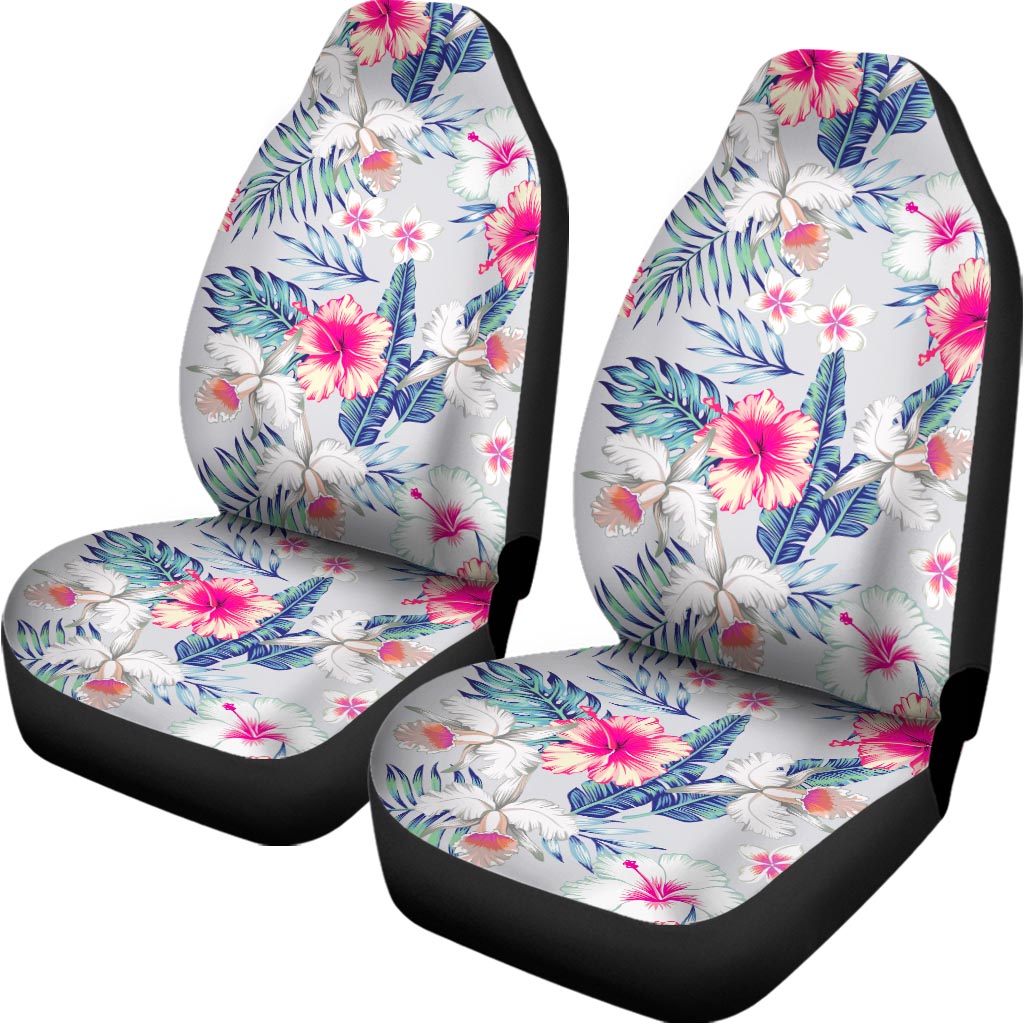 Hibiscus Orchids Hawaii Pattern Print Universal Fit Car Seat Covers