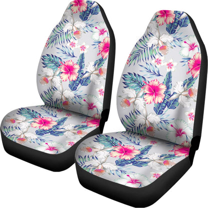 Hibiscus Orchids Hawaii Pattern Print Universal Fit Car Seat Covers