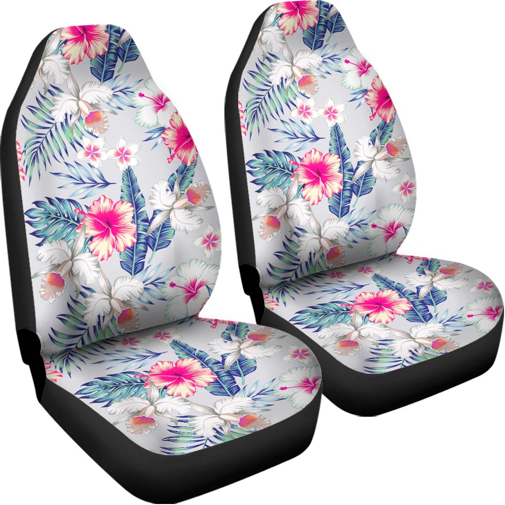 Hibiscus Orchids Hawaii Pattern Print Universal Fit Car Seat Covers