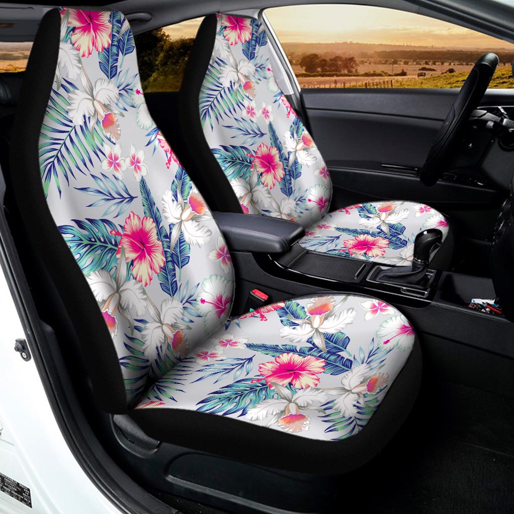 Hibiscus Orchids Hawaii Pattern Print Universal Fit Car Seat Covers