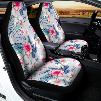 Hibiscus Orchids Hawaii Pattern Print Universal Fit Car Seat Covers