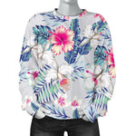 Hibiscus Orchids Hawaii Pattern Print Women's Crewneck Sweatshirt GearFrost