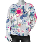 Hibiscus Orchids Hawaii Pattern Print Women's Crewneck Sweatshirt GearFrost