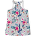 Hibiscus Orchids Hawaii Pattern Print Women's Racerback Tank Top