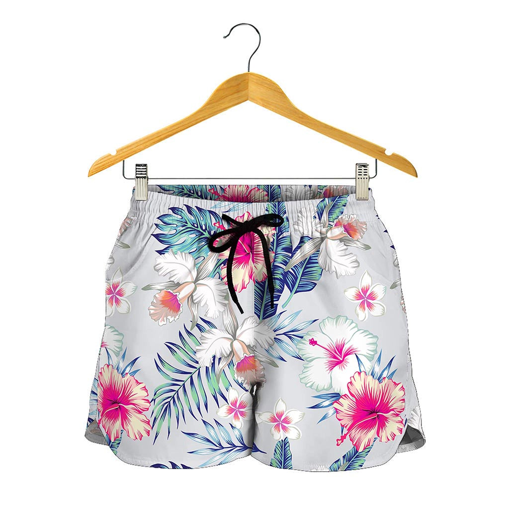 Hibiscus Orchids Hawaii Pattern Print Women's Shorts