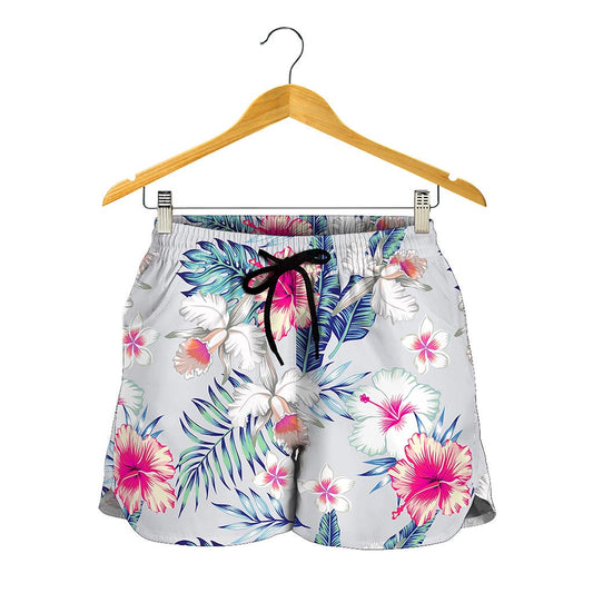 Hibiscus Orchids Hawaii Pattern Print Women's Shorts