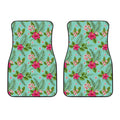 Hibiscus Plumeria Flowers Pattern Print Front Car Floor Mats